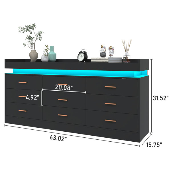 Wrought Studio™ Helaina 9 Drawer 63.02